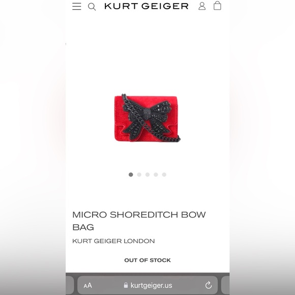 Kurt Geiger Shoreditch Micro Bow Bag - Picture 9 of 16